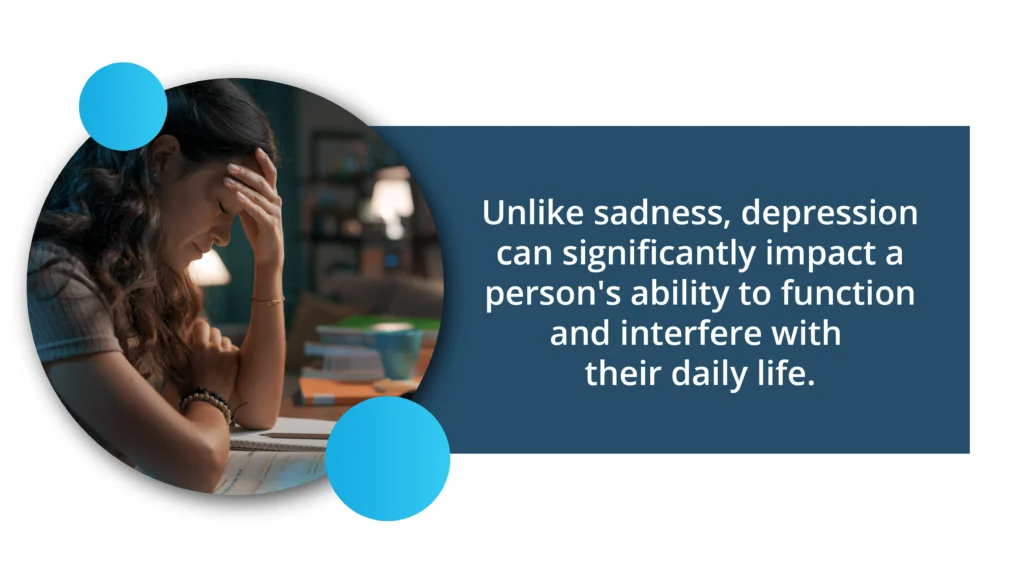 How do you know if you have depression? Unlike sadness, depression can significantly impact a person's ability to function in daily life.
